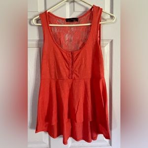 Cute summer top, with lace upper back.